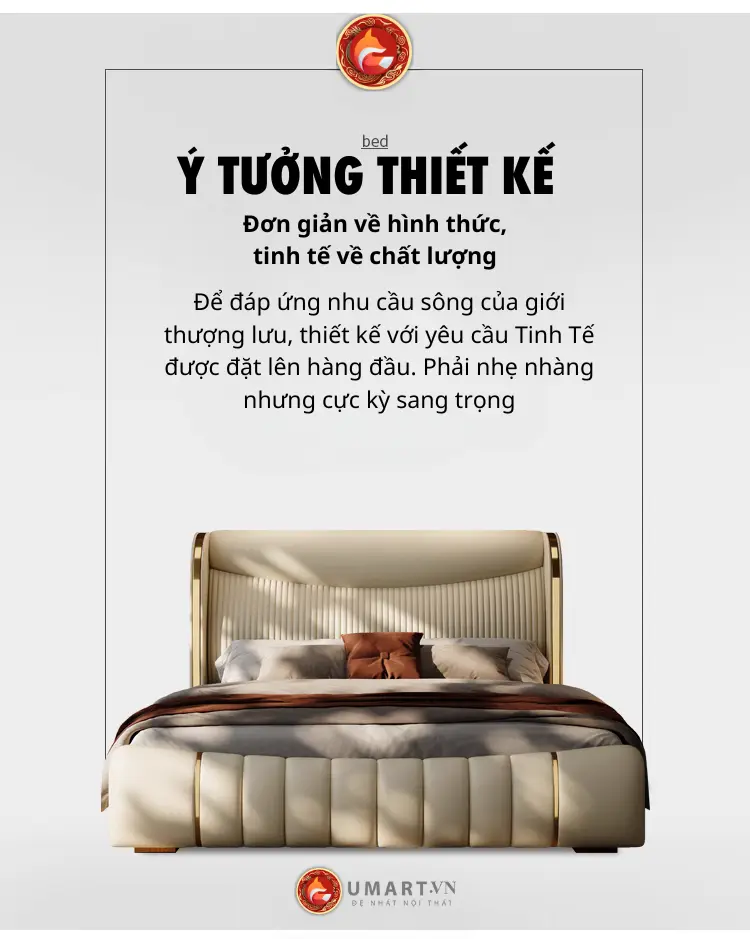 Thời thượng đẳng cấp được thể hiện đủ trên chiếc giường ngủ này