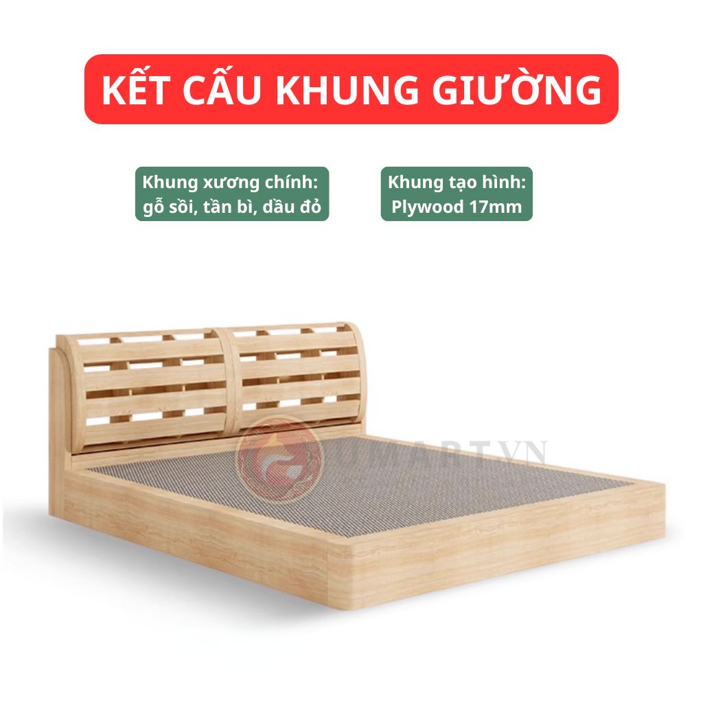 Giường ngủ gỗ tự nhiên bọc da có chất lượng cao hơn rất nhiều so với gỗ MDF
