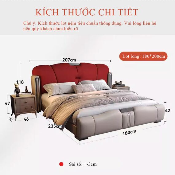 Giường Ngủ Gỗ Kiểu Ý Sang Trọng GN1331