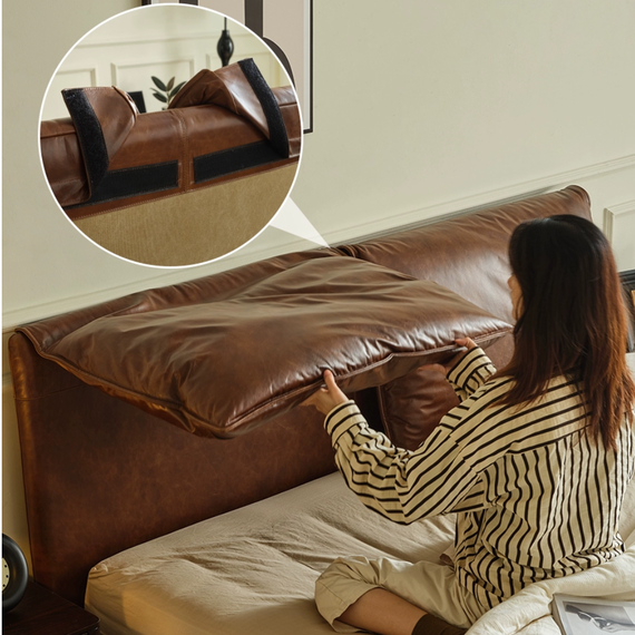 giường bọc da đầu giường cao cấp