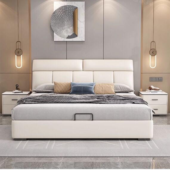 giường bọc da gn-1661-kích thước chuẩn