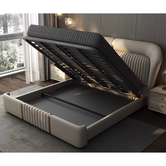 giường bọc da có ngăn chứa đồ