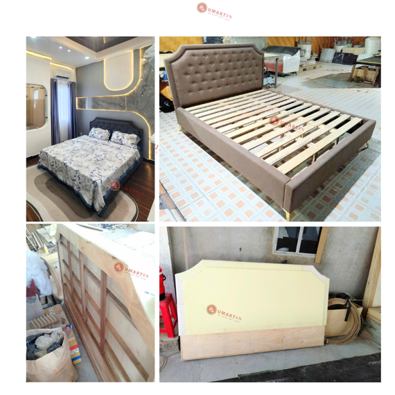 Giường Tân Cổ Điển Bọc Vải GN-1008