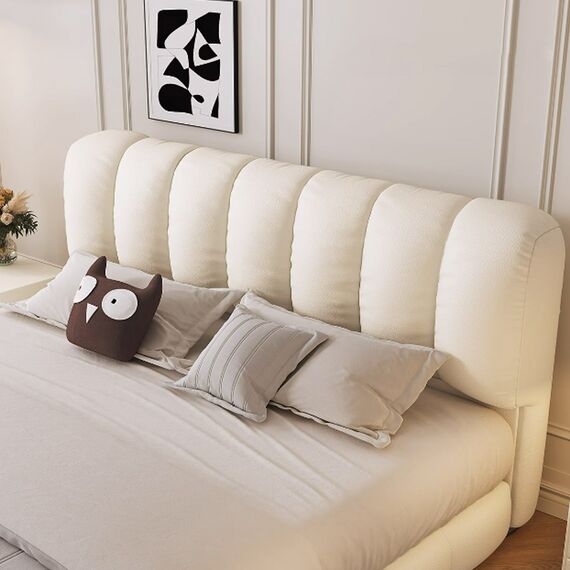 giường gỗ hiện đại bọc da đầu giường