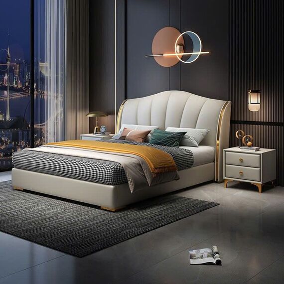 Giường ngủ bọc da hiện đại